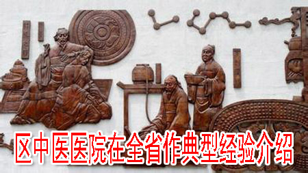 區(qū)中醫(yī)醫(yī)院在全省作典型經(jīng)驗介紹