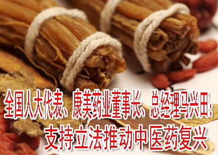 全國人大代表、康美藥業(yè)董事長、總經理馬興田：支持立法推動中醫(yī)藥復興