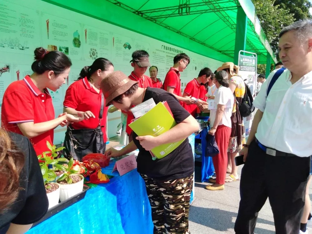 博覽園活動(dòng)團(tuán)隊(duì)開始布置展臺(tái)，市民上前圍觀并積極詢問