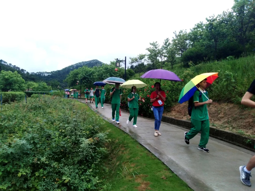 同學們在國醫(yī)園和百草園參觀、學習